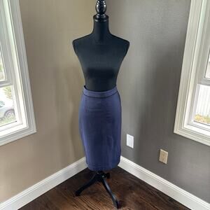 Boden Navy Blue Ponte Knit Pencil Skirt - 14L